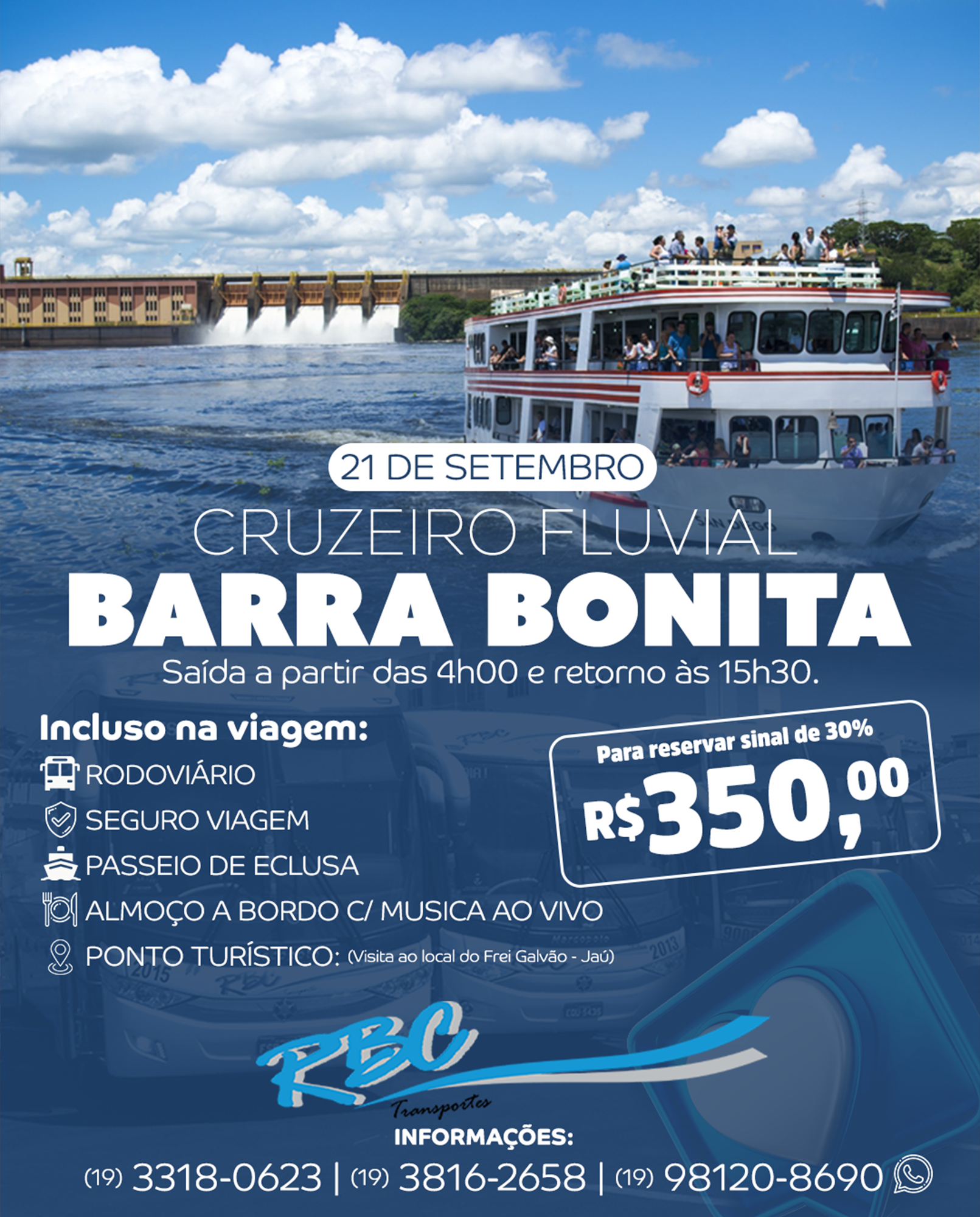 Cruzeiro Fluvial em Barra Bonita
